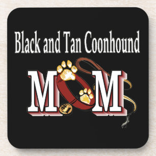 Black and Tan Coonhound Dog MOM Coaster