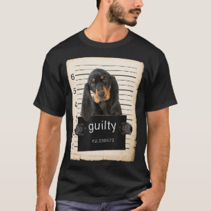 Black and Tan Coonhound Dog mug shot TShirt