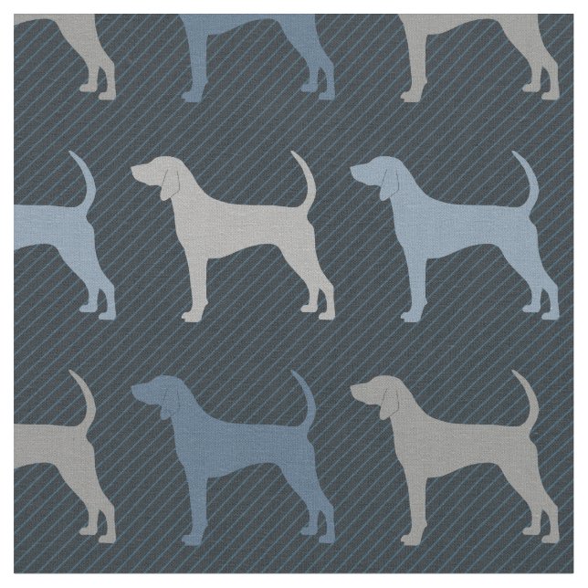 Black and Tan Coonhound Fabric (Close Up)