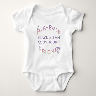 Black And Tan Coonhound Furever Baby Bodysuit