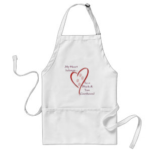 Black and Tan Coonhound Heart Belongs Standard Apron