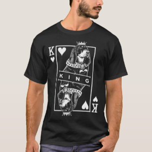 Black and Tan Coonhound King Of Hearts Dog Pop T-Shirt
