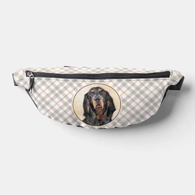 Black and Tan Coonhound Painting Original Dog Art Bum Bags (Lay Down)