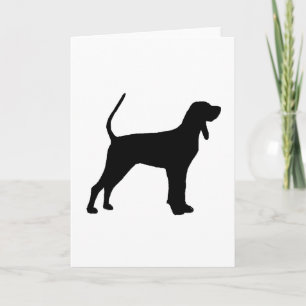 black and tan coonhound silo black card