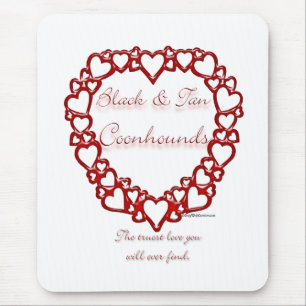 Black and Tan Coonhound True Love Mouse Mat