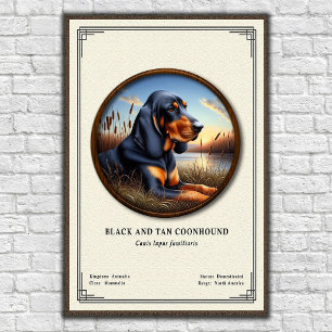 Black and Tan Coonhound Zoology Series Poster
