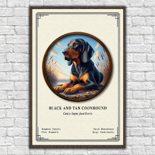 Black and Tan Coonhound Zoology Series Poster