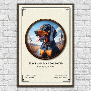 Black and Tan Coonhound Zoology Series Poster