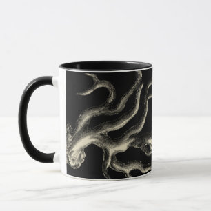 Black and Tan Coral Mug