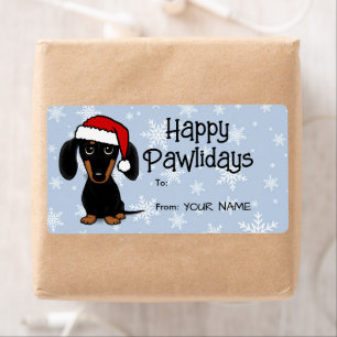 Black and Tan Dachshund Dog Christmas To From Gift