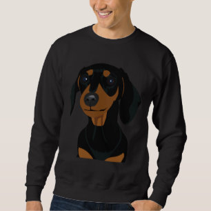 Black And Tan Dachshund Puppy Large Print Sweatshirt