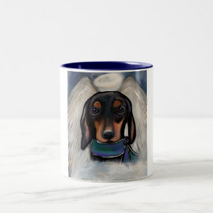 Black and Tan Dachshund Two-Tone Coffee Mug