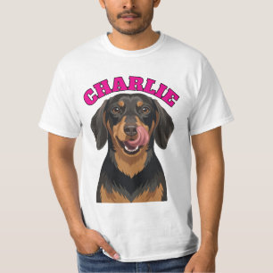 Black and Tan Dachshund Wiener Dog Licking Nose T-Shirt