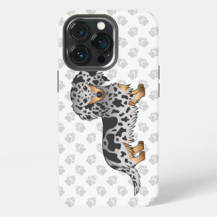 Black And Tan Dapple Long Hair Dachshund Dog iPhone 13 Pro Case
