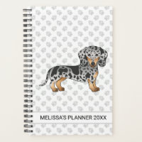 Black And Tan Dapple Short Hair Dachshund & Text