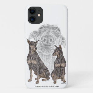 Black and Tan Doberman Dogs iPhone 11 Case