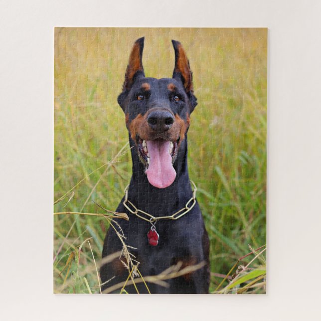 Black and Tan Doberman Pinscher Jigsaw Puzzle (Vertical)