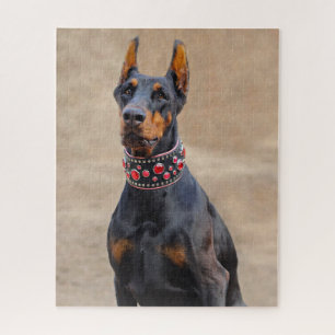 Black and Tan Doberman Pinscher Jigsaw Puzzle