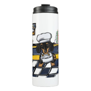 Black and Tan Doxie Chef Thermal Tumbler