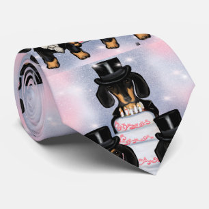 Black and Tan Doxie Groom Tie