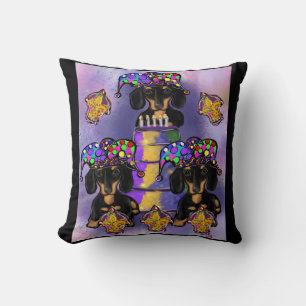 Black and Tan Doxies Cushion