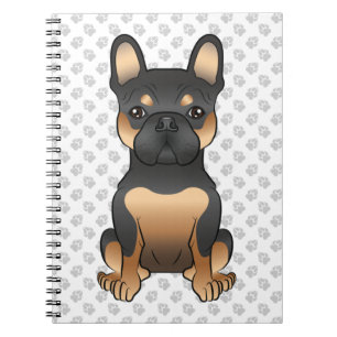 Black And Tan French Bulldog / Frenchie Dog & Paws Notebook
