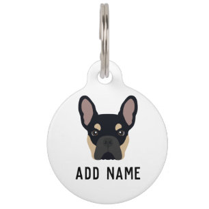 Black and Tan French Bulldog Pet Tag