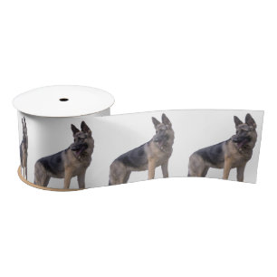 Black and Tan German Shepherd Dog  Satin Ribbon