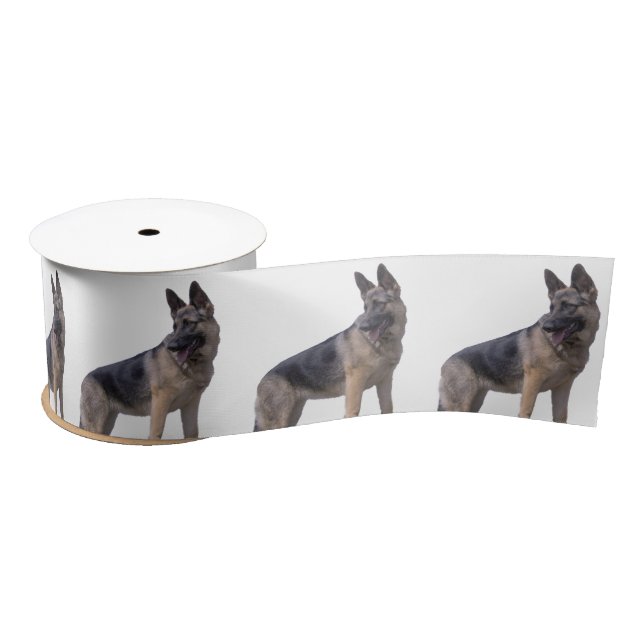 Black and Tan German Shepherd Dog  Satin Ribbon (Spool)