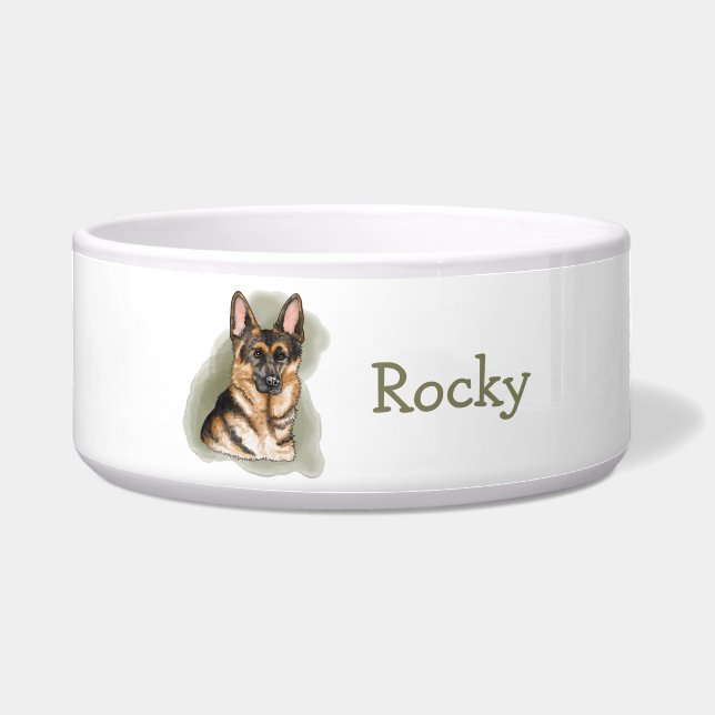 Black And Tan German Shepherd GSD Dog With Name (Front)