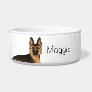Black And Tan German Shepherd Head And Custom Name