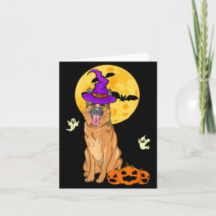 Black And Tan German Shepherd Witch Halloween Card