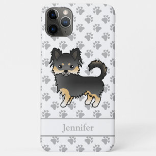 Black And Tan Long Coat Chihuahua Cute Dog & Name iPhone 11 Pro Max Case