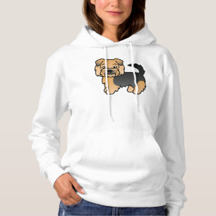 Black And Tan Norfolk Terrier Cute Cartoon Dog Hoodie