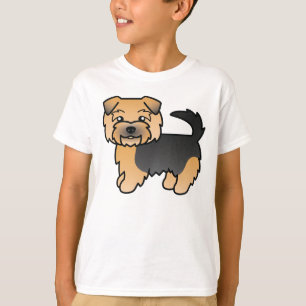 Black And Tan Norfolk Terrier Cute Cartoon Dog T-Shirt