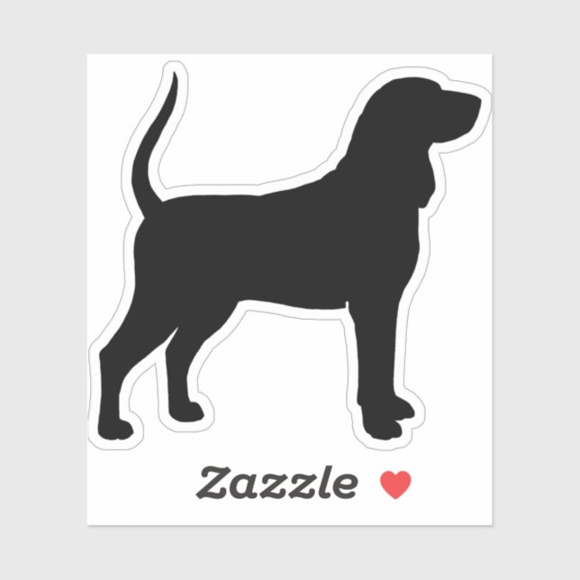 Black and Tan or Bluetick Coonhound Silhouette (Sheet)