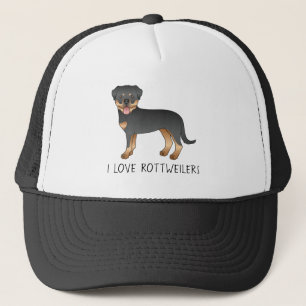 Black And Tan Rottweiler - I Love Rottweilers Trucker Hat