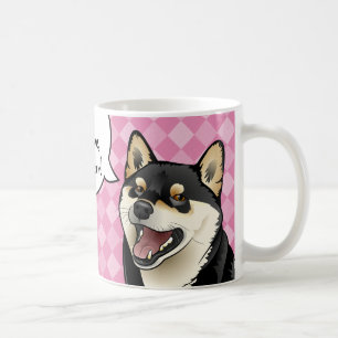 Black and Tan Shiba Inu Japanese Dogs are Love mug