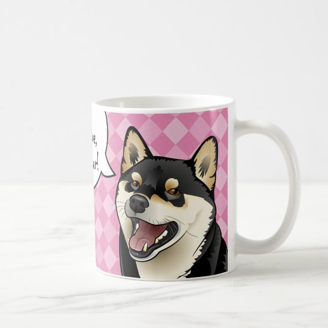 Black and Tan Shiba Inu Japanese Dogs are Love mug (Right)