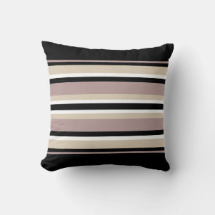 Black and Tan Stripes Cushion