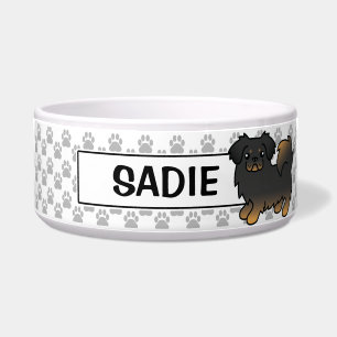 Black And Tan Tibetan Spaniel Cartoon Dog