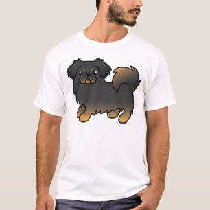 Black And Tan Tibetan Spaniel Cute Cartoon Dog T-Shirt