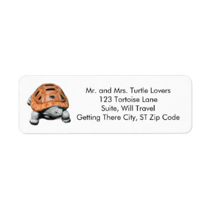 Black and Tan Tortoise Address Labels