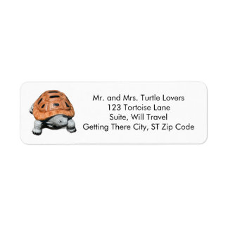 Black and Tan Tortoise Address Labels