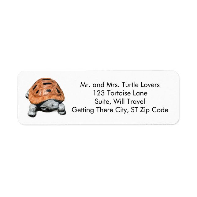 Black and Tan Tortoise Address Labels (Front)