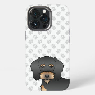 Black And Tan Wire Haired Dachshund Head And Paws iPhone 13 Pro Case