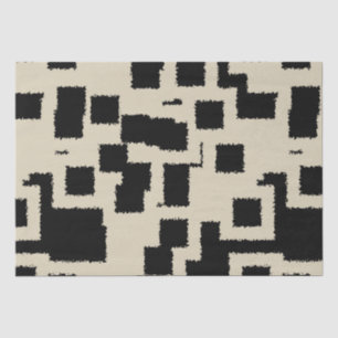 Black and Taupe squares   Tissue Paper