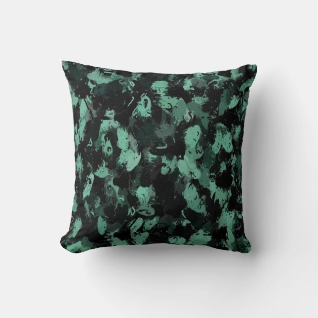 Black and Teal Cushion (Front)