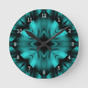 Black and Teal Designer Wall Clocks