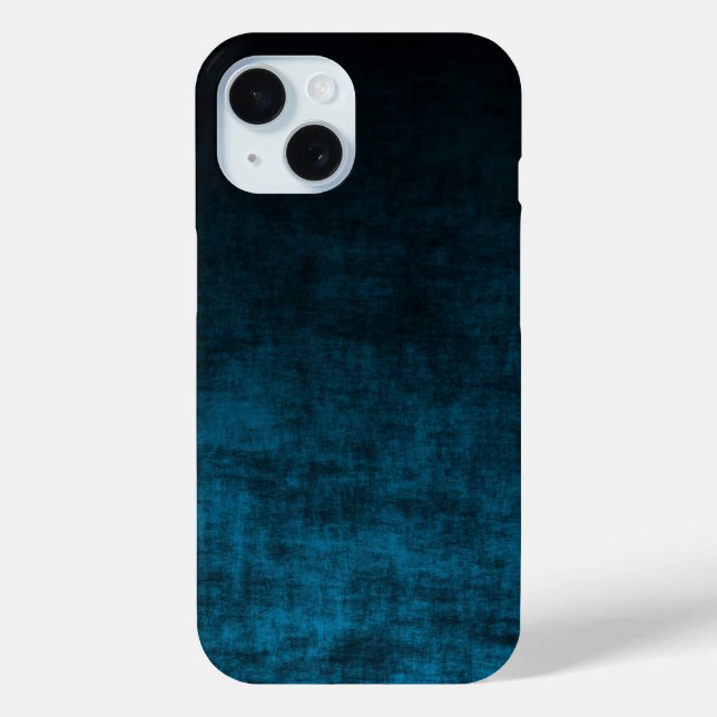Black and Teal Grunge Ombre Texture Case-Mate iPhone Case (Back)
